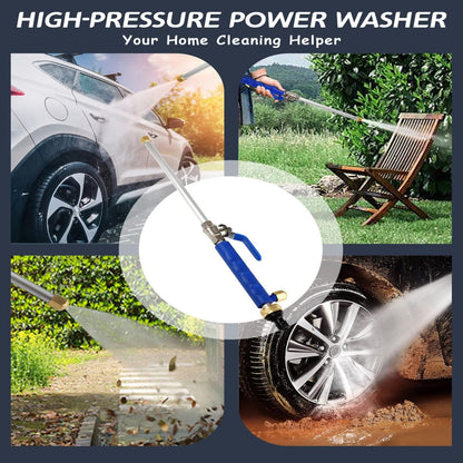 Garden Hose Spray Nozzle with Interchangeable Brass Heads and 32ft Reach
