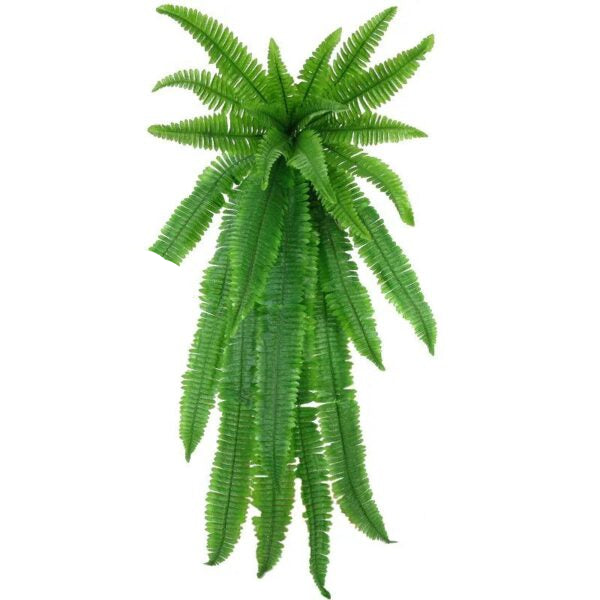 Artificial Boston Fern with 18 Flexible Branches and UV Resistant Coating, 43in Spread