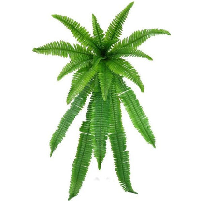 Artificial Boston Fern with 18 Flexible Branches and UV Resistant Coating, 43in Spread