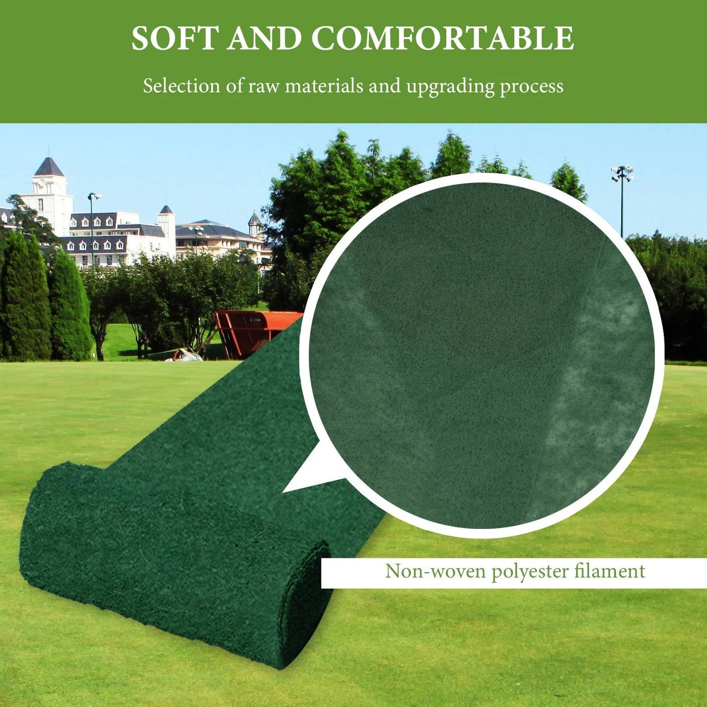 Biodegradable Grass Seed Mat with Embedded Fertilizer and Dual Fabric Layers