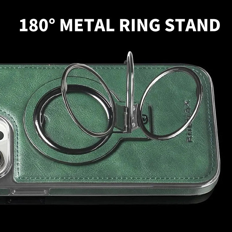 Phone Case with Textured Grip and Built In Kickstand, Magnetic Camera Protection