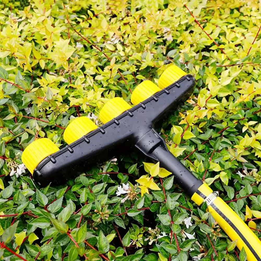 Garden Spray Nozzle with Adjustable Patterns and Trigger Lock for Hose Attachment