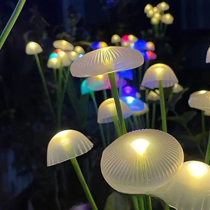 Solar Garden Light with Swaying Jellyfish Head and Dual Lighting Modes, 6 LEDs
