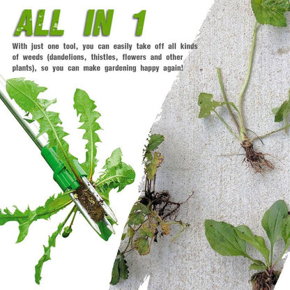 Standing Weed Puller with Three Steel Claws and Foot Pedal