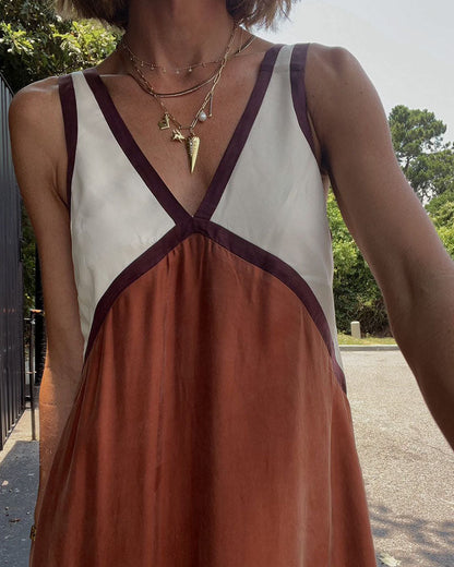 Iris V-Neck Colorblock Dress