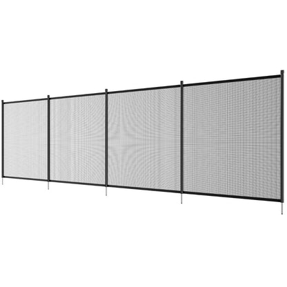 Pool Safety Fence with Removable Mesh Panels and Aluminum Poles