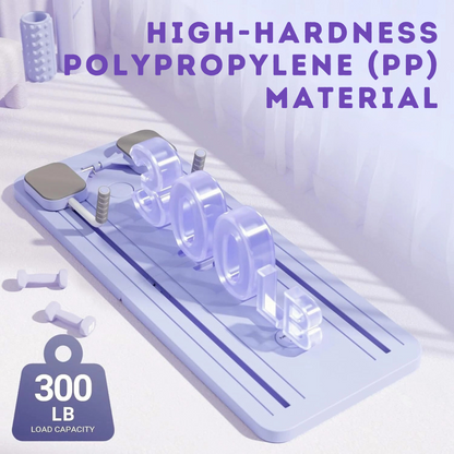 Compact Folding Exercise Board with Resistance Bands for Full Body Training