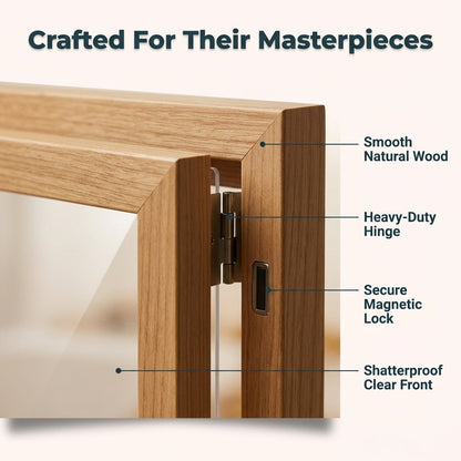 Artwork Storage Frame with Magnetic Display and 150 Drawing Capacity