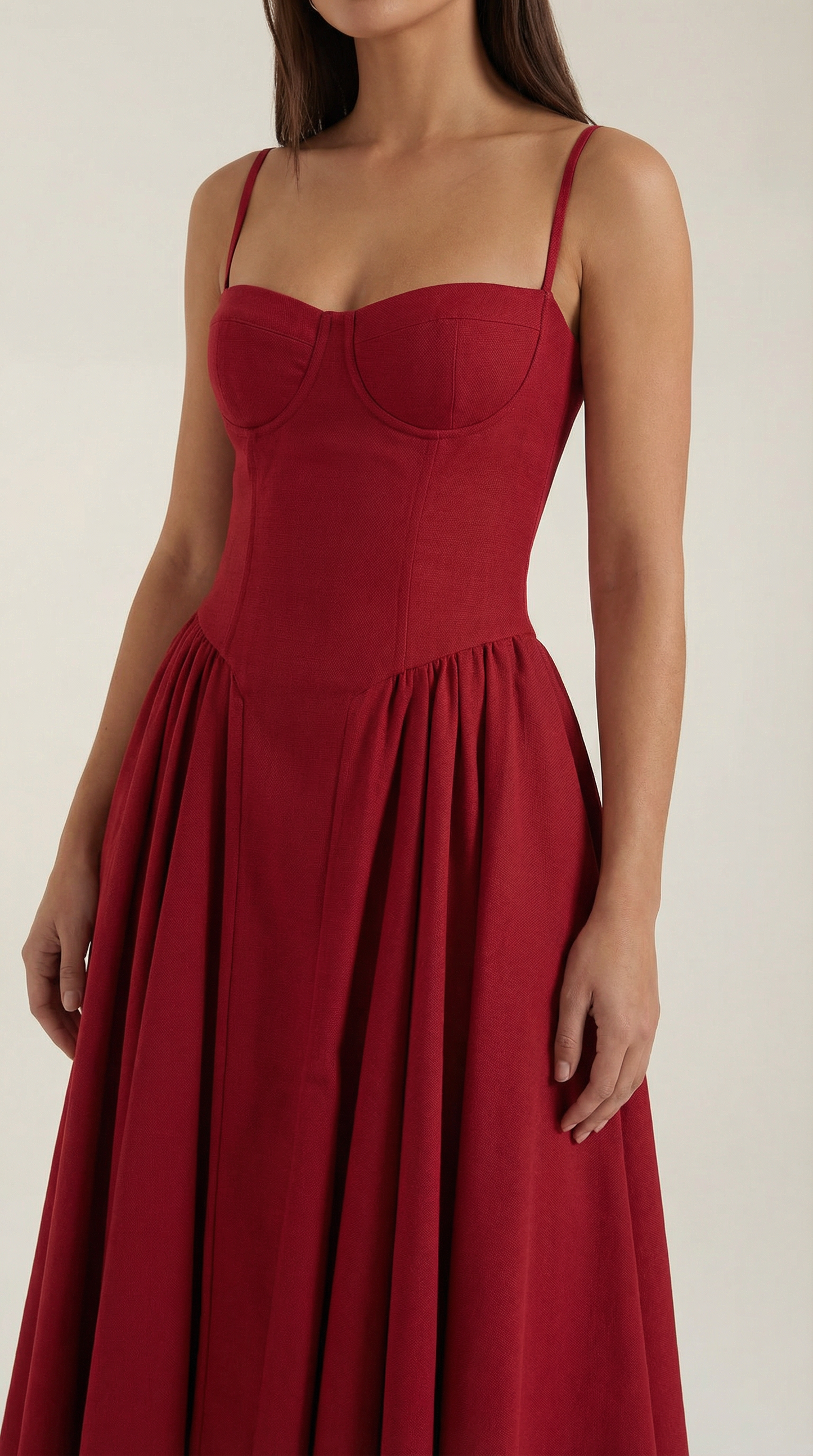 Odette Korset Midi Kjole