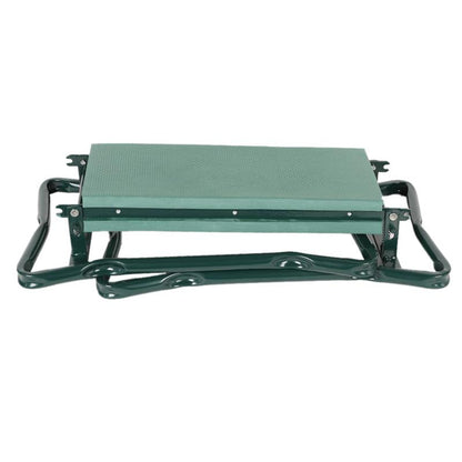 Garden Kneeler and Seat with Steel Handles and Tool Pouches, Converts to Sitting Position