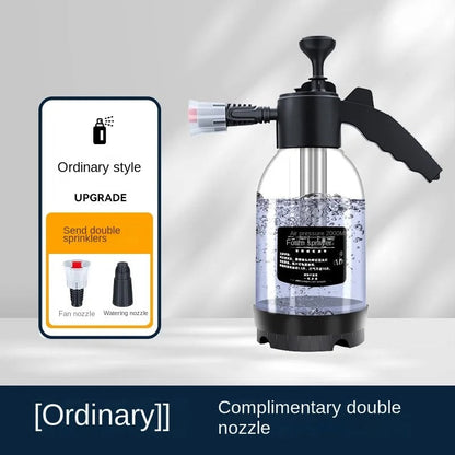 Hand Pump Foam Washer with Dual Nozzles and 2-Liter Capacity