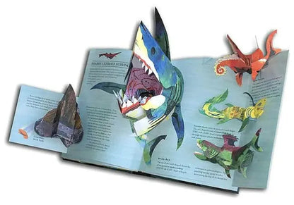 3D Pop-Up Dinosaur and Sea Monster Book with Hardcover Binding and Educational Facts