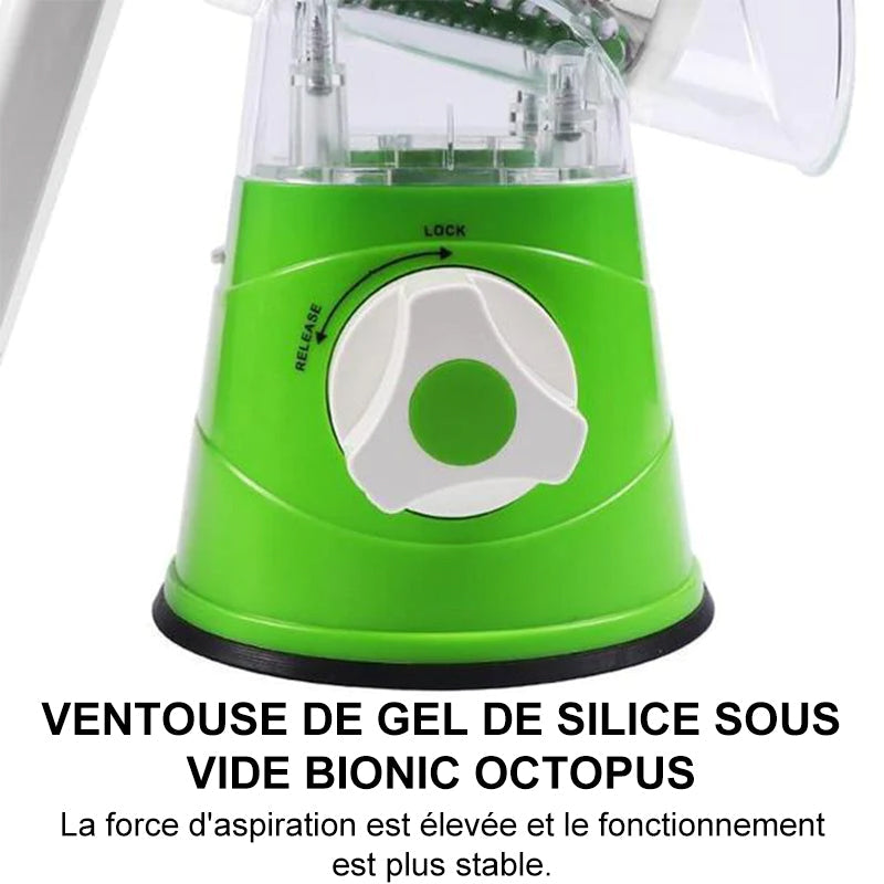 Rotary Vegetable Grater with Three Interchangeable Drums and Hand Crank