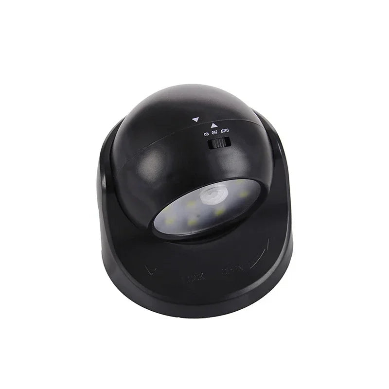 Motion Sensor LED Spotlight with 360° Rotatable Head and Battery Power