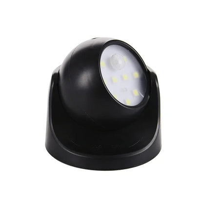 Motion Sensor LED Spotlight with 360° Rotatable Head and Battery Power