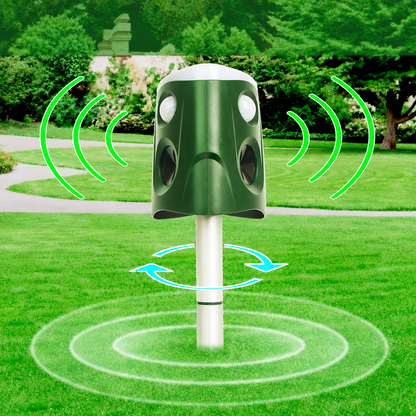 Solar Ultrasonic Animal Repeller with 360 Degree Motion Detection