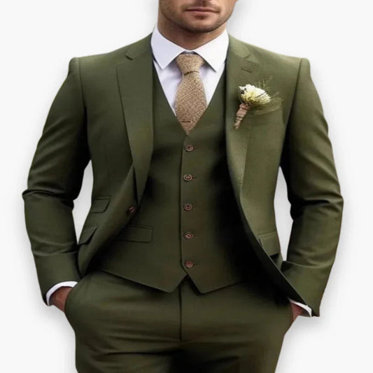 Men's Formal Three Piece Suit Piece Suit with Jacket, Vest and Trousers