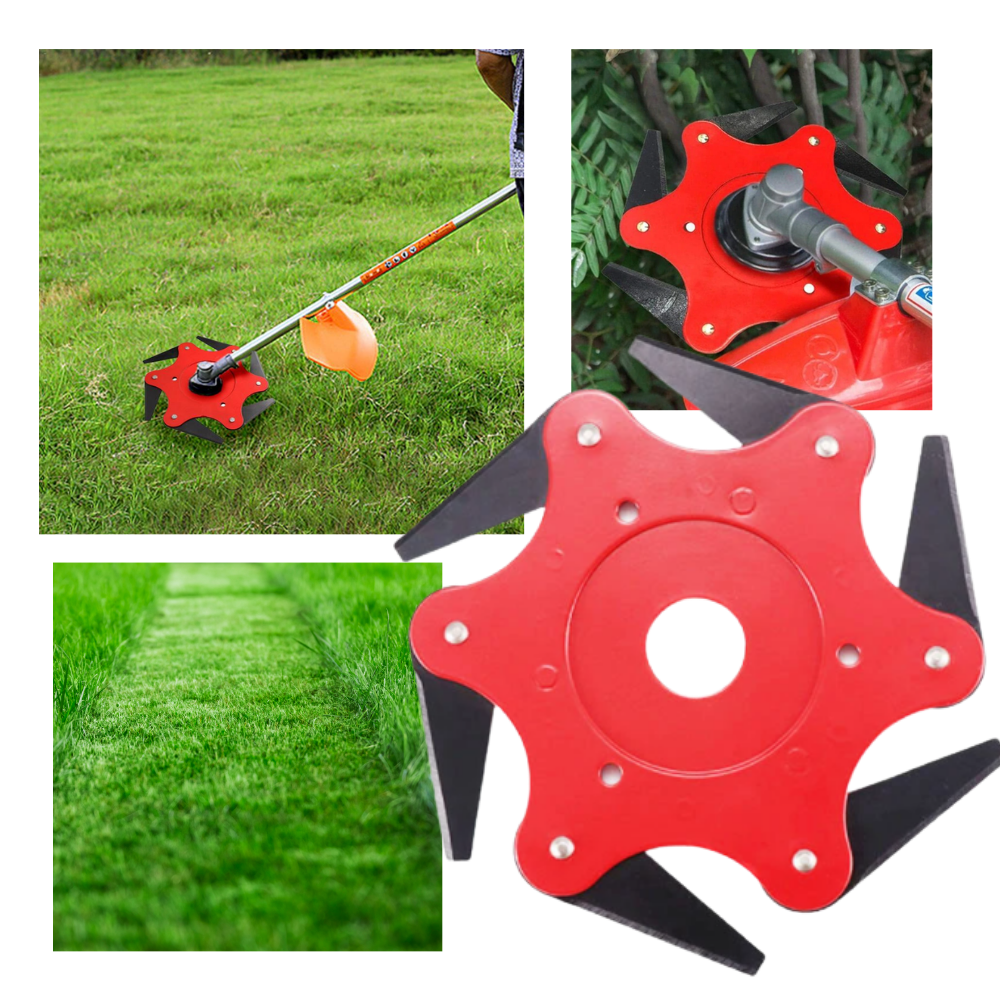 Steel Blade Trimmer Head with 360 Degree Coverage and Reinforced Construction