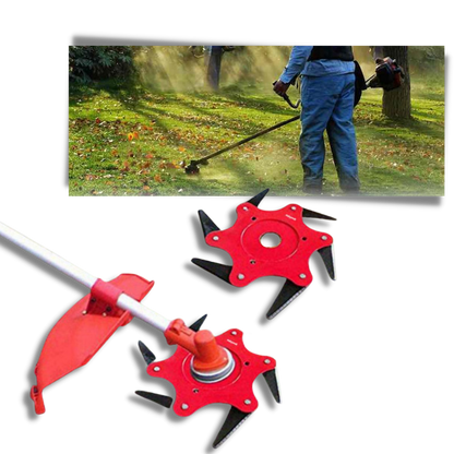 Steel Blade Trimmer Head with 360 Degree Coverage and Reinforced Construction