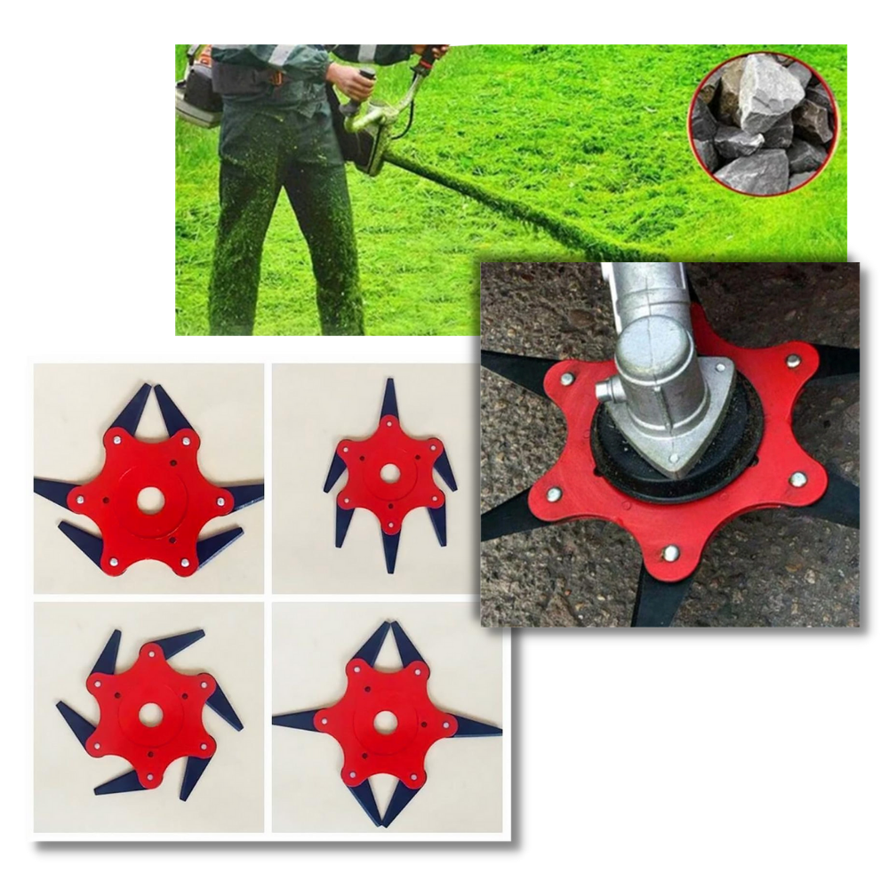 Steel Blade Trimmer Head with 360 Degree Coverage and Reinforced Construction