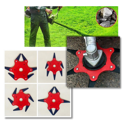Steel Blade Trimmer Head with 360 Degree Coverage and Reinforced Construction