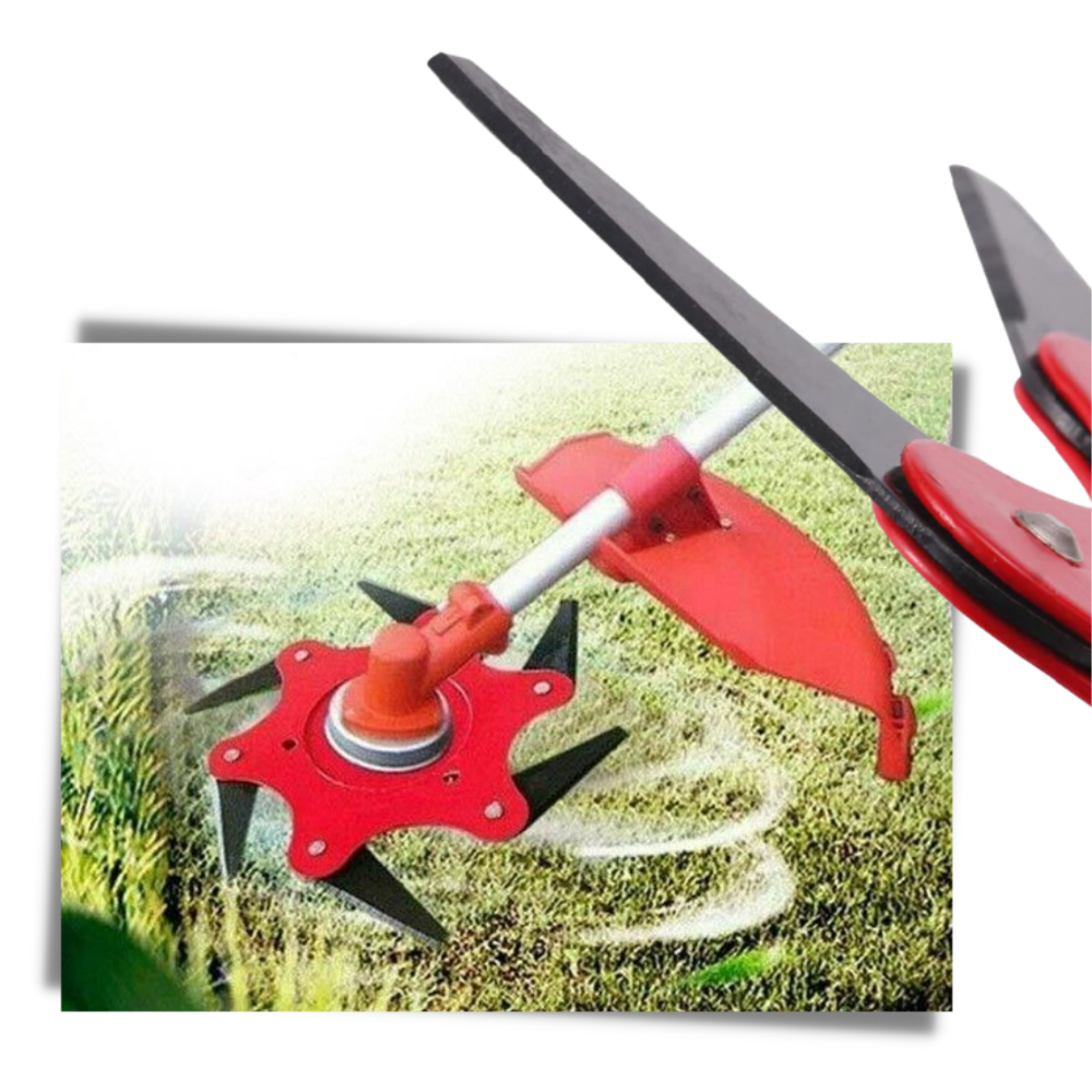 Steel Blade Trimmer Head with 360 Degree Coverage and Reinforced Construction