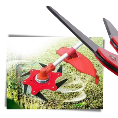 Steel Blade Trimmer Head with 360 Degree Coverage and Reinforced Construction