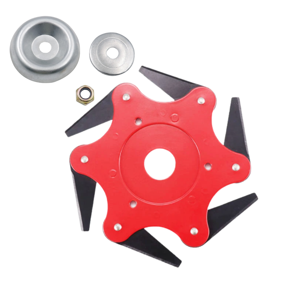 Steel Blade Trimmer Head with 360 Degree Coverage and Reinforced Construction