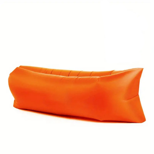 Portable Air Lounger with Hand Inflation and Tear Resistant Polyester, Includes Carrying Bag