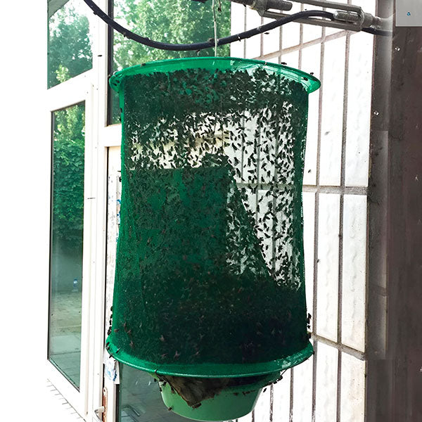 Hanging Fly Trap with Natural Bait and Washable Design for Outdoor Use