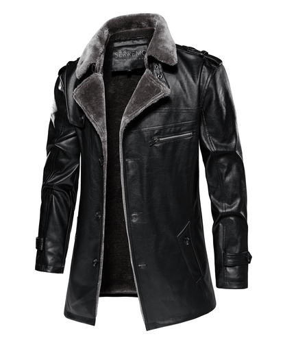 Arcticon PU Leather Winter Coat