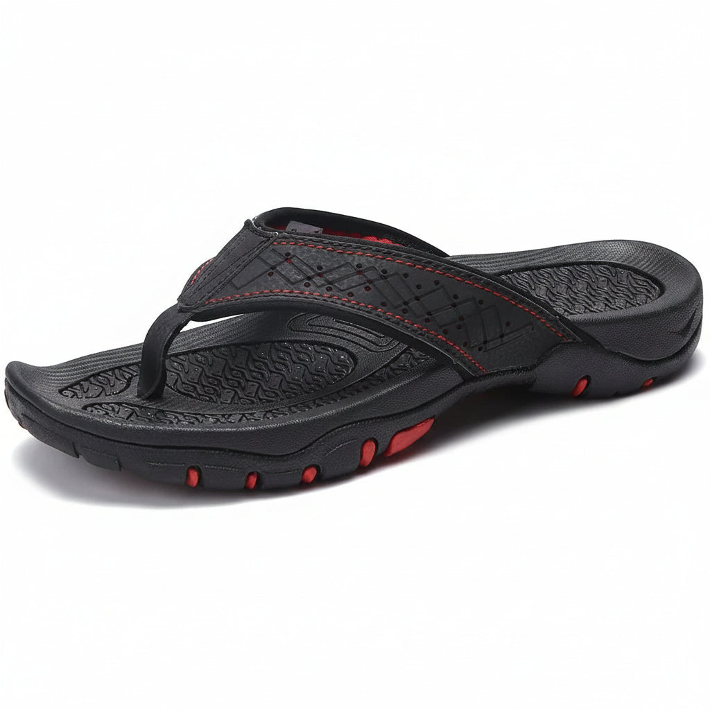Men's Orthopedic Sandals with Contoured Arch Support and Water Resistant Nubuck, Wide Platform