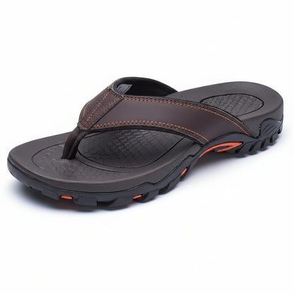 Men's Orthopedic Sandals with Contoured Arch Support and Water Resistant Nubuck, Wide Platform