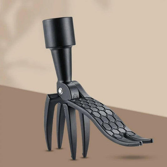 Standing Foot Pedal Garden Weeder with Aluminum Claws and Crossbar Handle