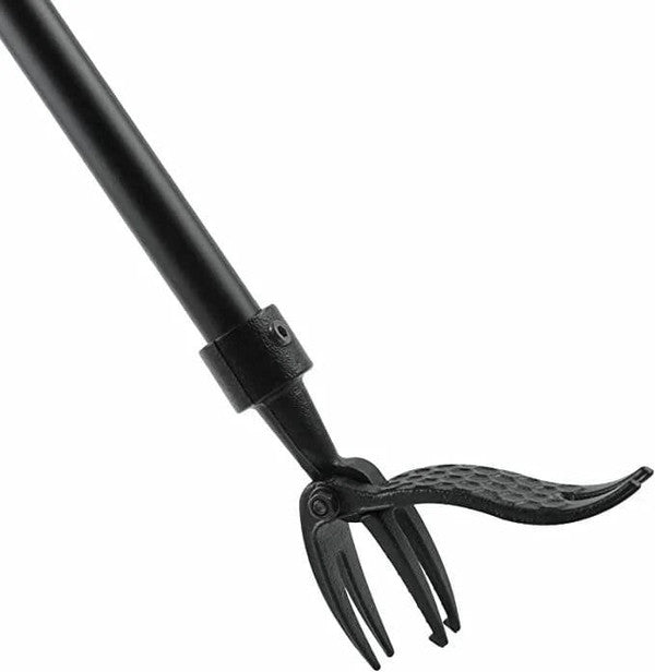 Standing Foot Pedal Garden Weeder with Aluminum Claws and Crossbar Handle