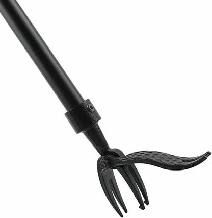 Standing Foot Pedal Garden Weeder with Aluminum Claws and Crossbar Handle
