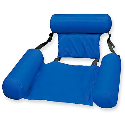 Floating Pool Chair with Angled Backrest and Quick Valve Inflation