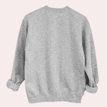 Ghost Print Sweatshirt with Pumpkin and Bat Graphics - Polyester Cotton Blend for Women