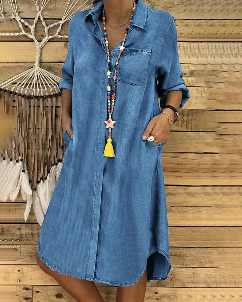 Lyra Denim Shirt Dress
