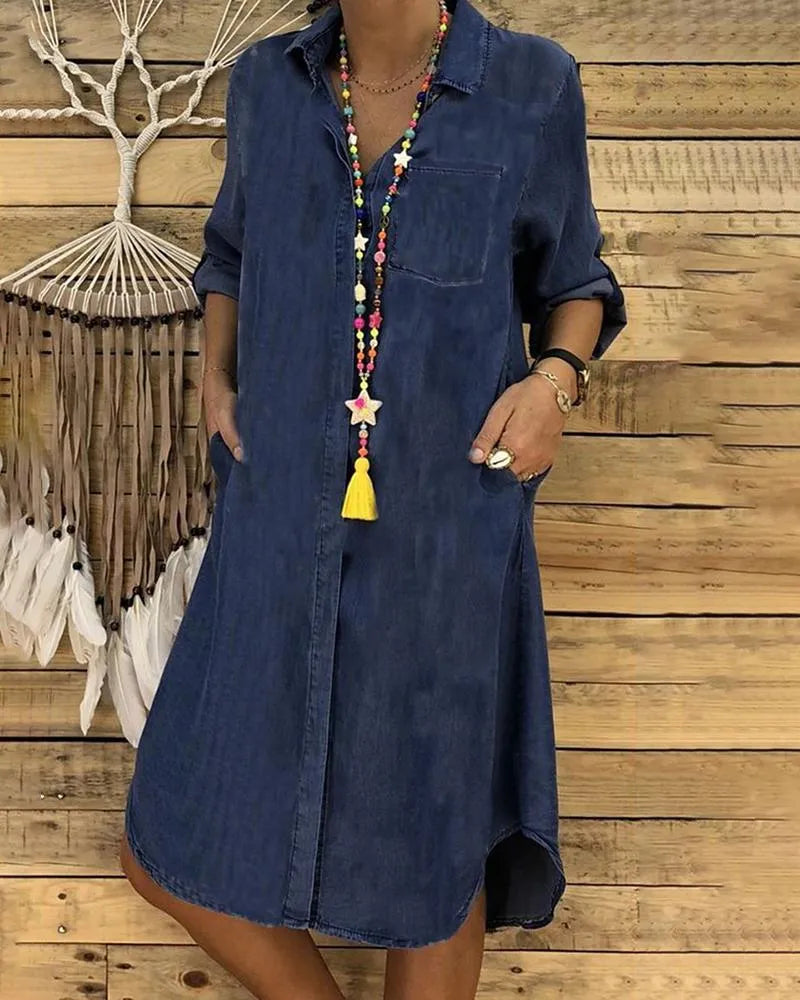 Lyra Denim Shirt Dress