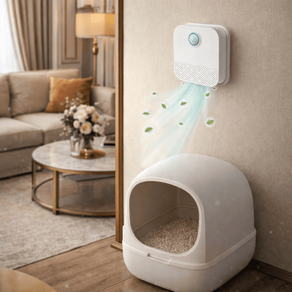 Motion Sensor Air Purifier for Cat Litter Boxes with 99% Odor Removal