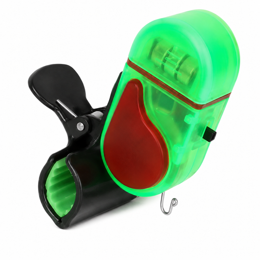Clip-On Fishing Bite Alarm with LED Flash and 80 Decibel Sound
