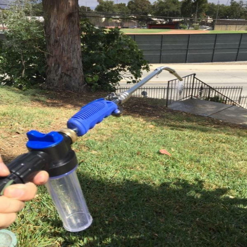 Metal Hose Nozzle with Copper Spray Tip and Rubberized Grip Handle