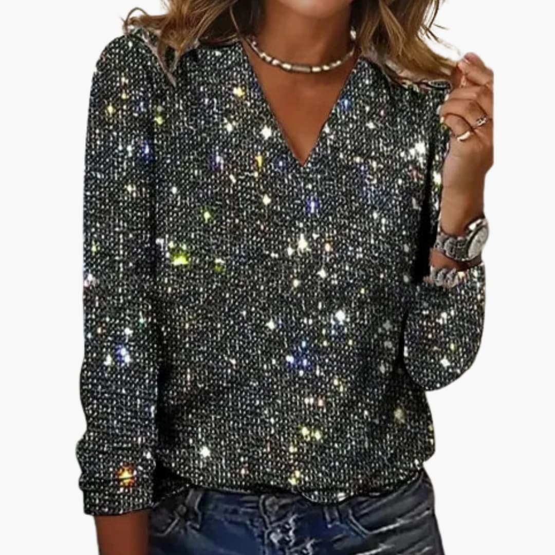 Pil V-hals striktrøje