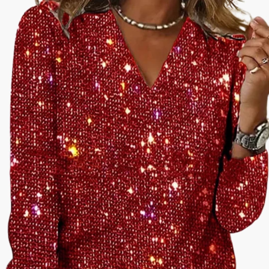 Pil V-hals striktrøje