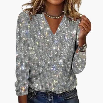 Pil V-hals striktrøje