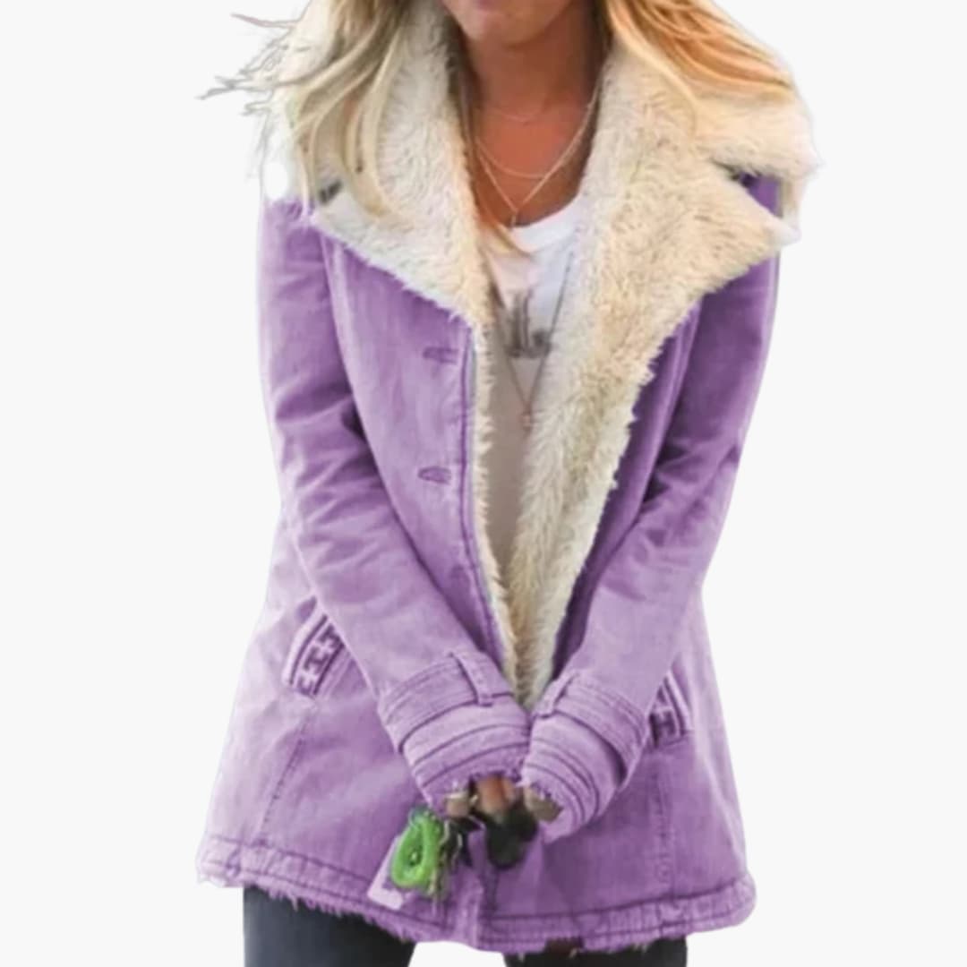 Luna jakke med høj krave og lynlås