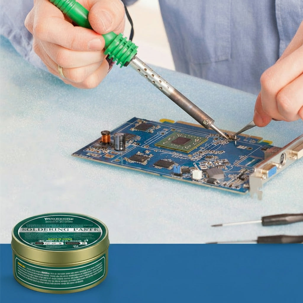 Soldering Flux Paste for Electronics and Metalwork with Smooth Solder Flow