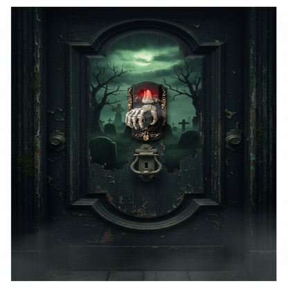 Motion Sensor Doorbell Prop with Sound and Light Effects for Halloween Decorations