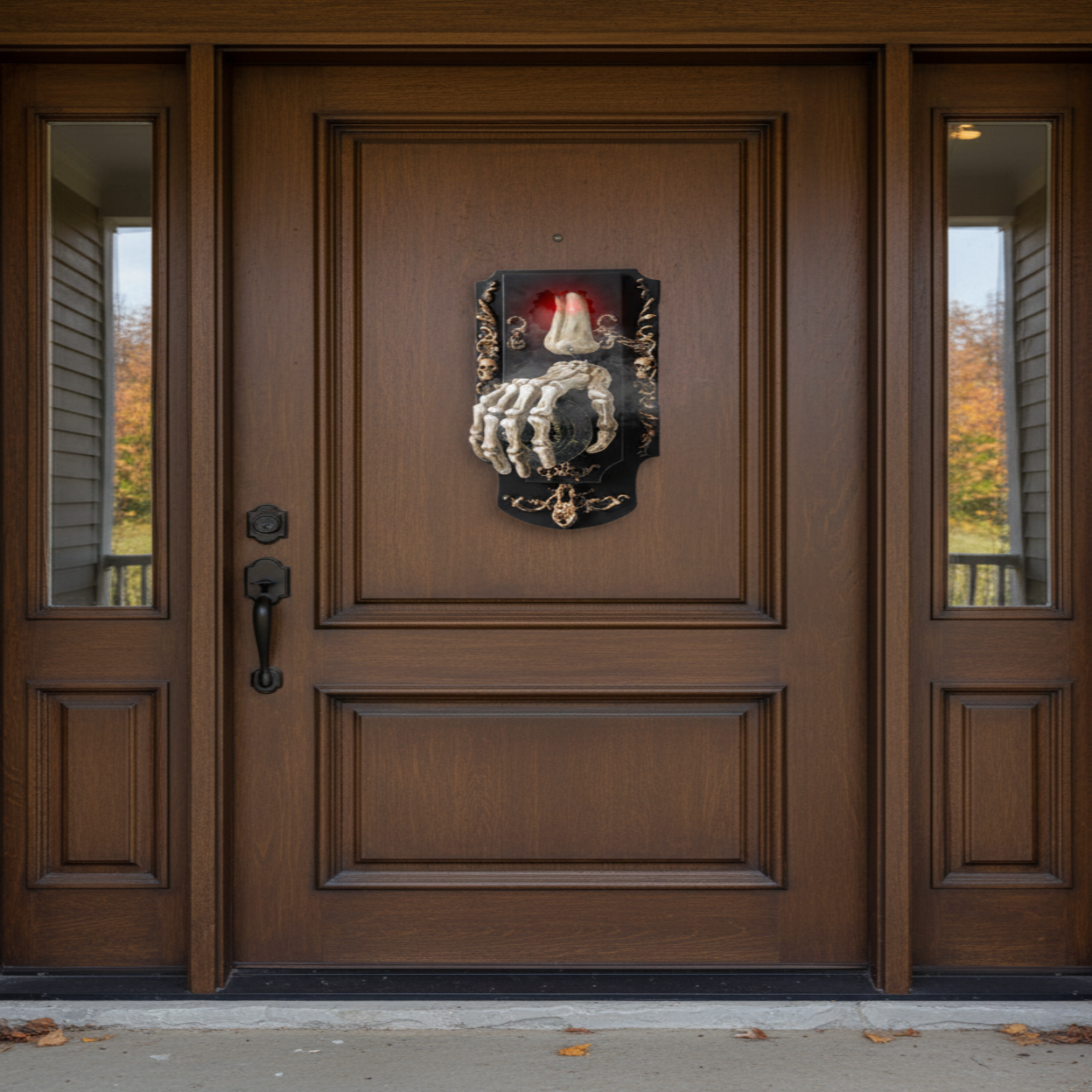 Motion Sensor Doorbell Prop with Sound and Light Effects for Halloween Decorations